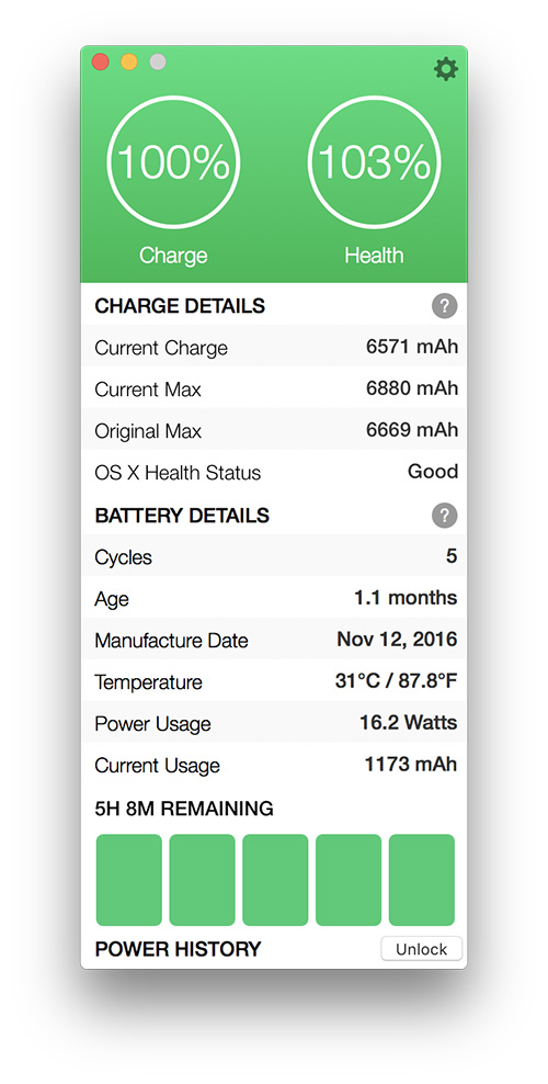 Battery time remaining indicator